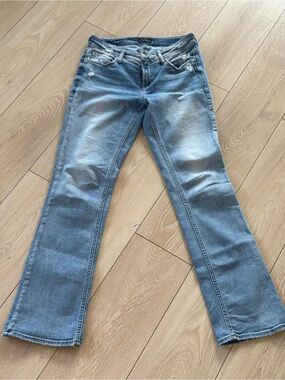 Silver Jeans Elyse Slim Boot Jeans W28 L33 Distressed
